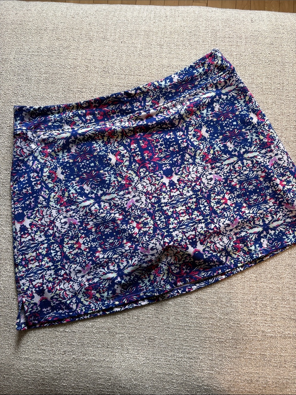 Women's Royal Blue Floral Print Skort